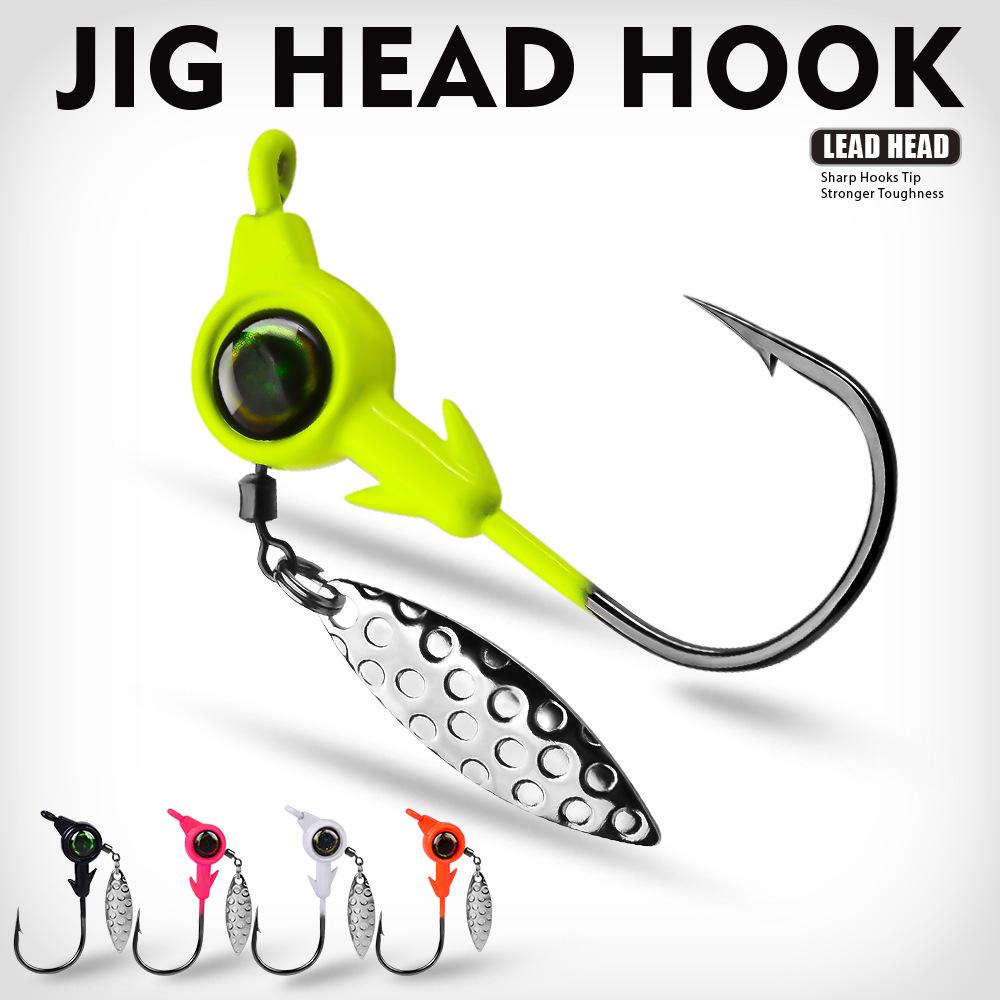 Colored Spinner Big Eye Lead Head Hooks: 3.5g, 5g, 7g, 10g for Fishing