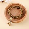 108-Bead Green Sandalwood & Boxwood Lotus Buddhist Prayer Bracelet/Necklace Set for Men/Women