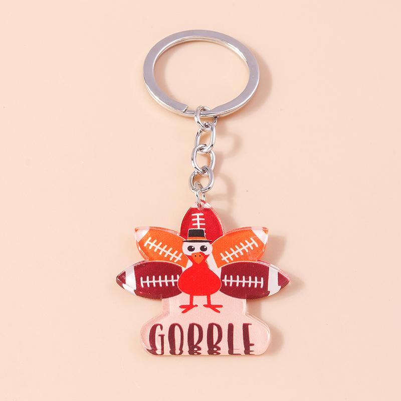 Cute Resin Animal Dinosaur Keychain Turkey Key Ring Pendants for Car Key Holder Women Girls Handbag Decor DIY Key Chain Gift
