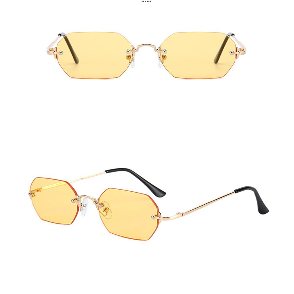 Uv400 Sunglasses Fashionable Rimless Sunglasses Punk Sun Glasses Sturdy Polygon Sunglasses For Daily Wear Outdoor Activities