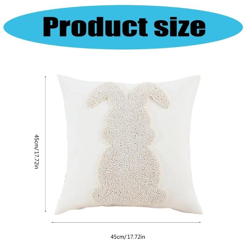 652F Plushes Faux Furs Household Pillow Cover Soft Faux Easters Reusable Protectors Cover for Outdoor Traveling Decoration