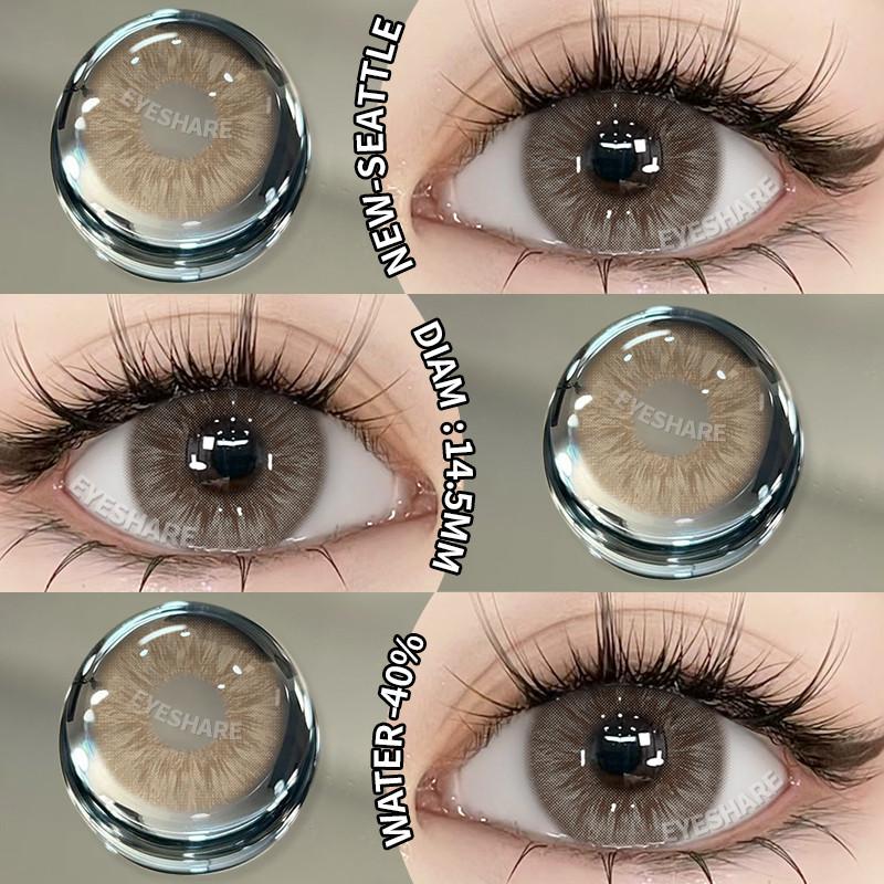 Eyeshare Contact Lens Colored 2pcs Brown Natural Lenses High Quality Yearly Beauty Pupils Fashion Eye Contacts