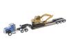 DIECAST MASTERS Cat CT660 Decap Tractor with Cat 315C L Loading Lowboy Scale 84415 Trailer, 1/87 Model,
