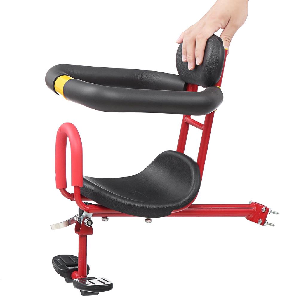 Kids Bicycle Carrier Child Toodler bicycle carrier Front Seat Outdoor Cycling Red+Black Universal Bicycle Baby Chair