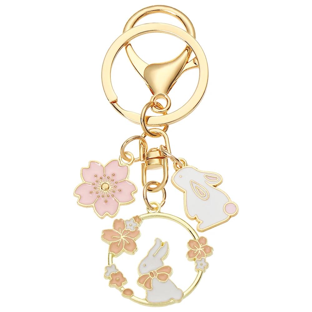 Japanese Cute Lucky Cat Keychains Cartoon Lucky Cat Key Chains Car Bag Charm Ornaments Pendant Keyring Couple Gift