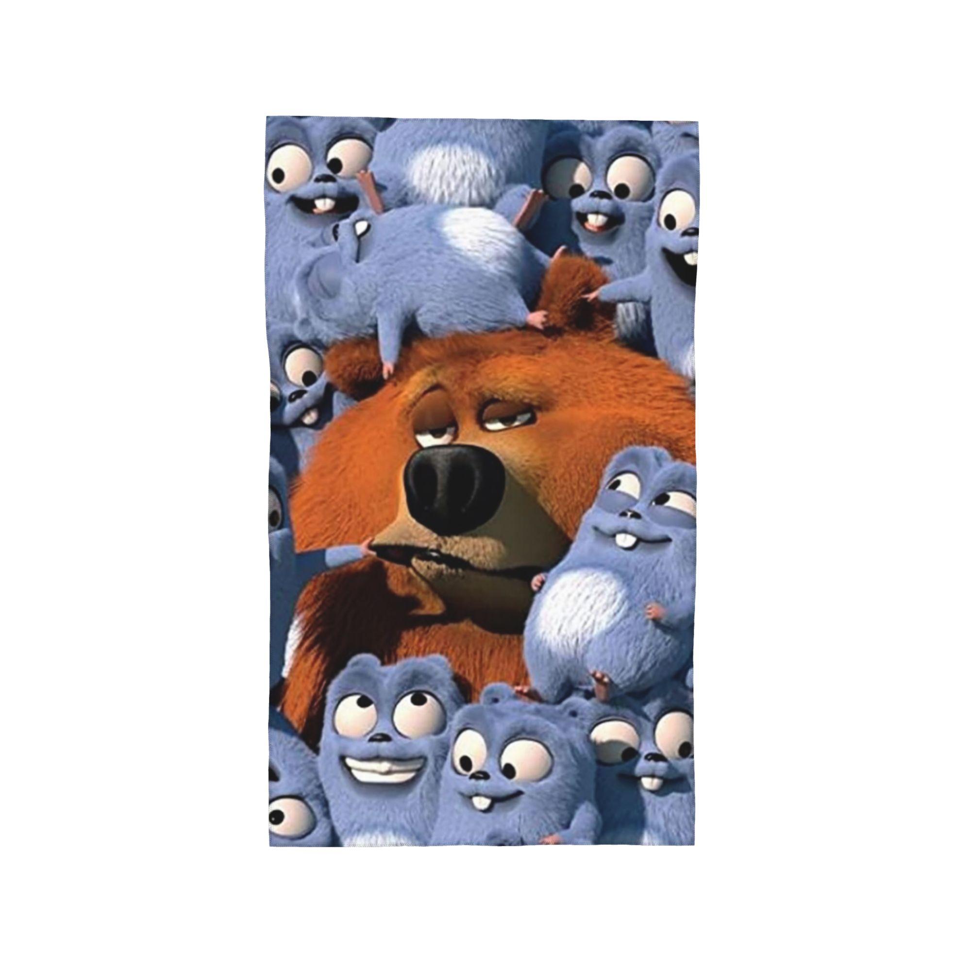 

Grizzy and the Lemmings Soft Face Towel Quick Dry Pool Bath Cotton Towels Breathable W45*H90(CM)