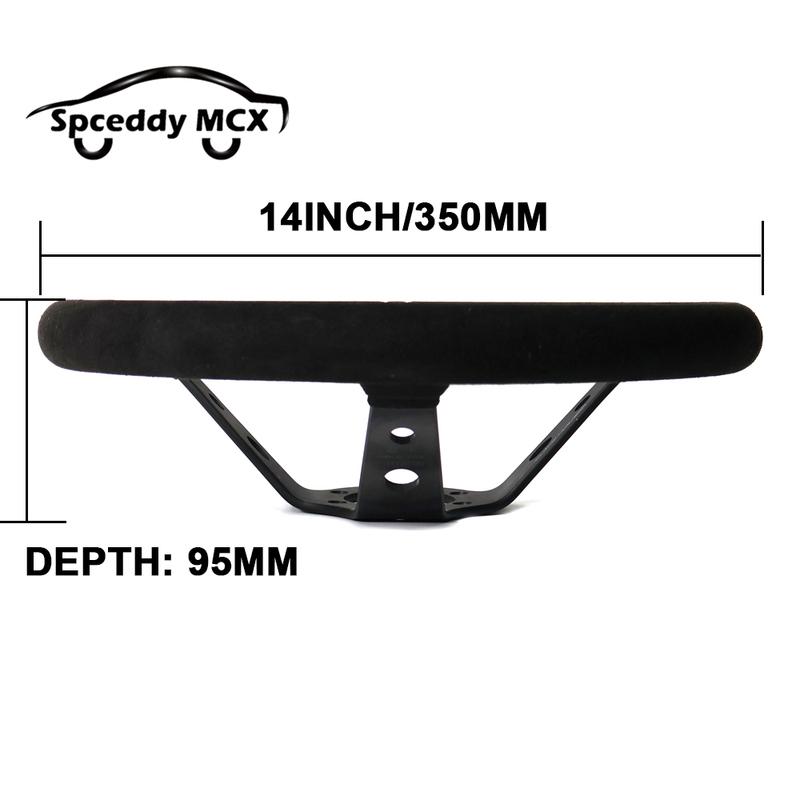 14inch 350mm Car Steering Wheel Suede Leather/Genuine Leather Deep Concave Drift JDM Racing Black Edition 2407MOBE125