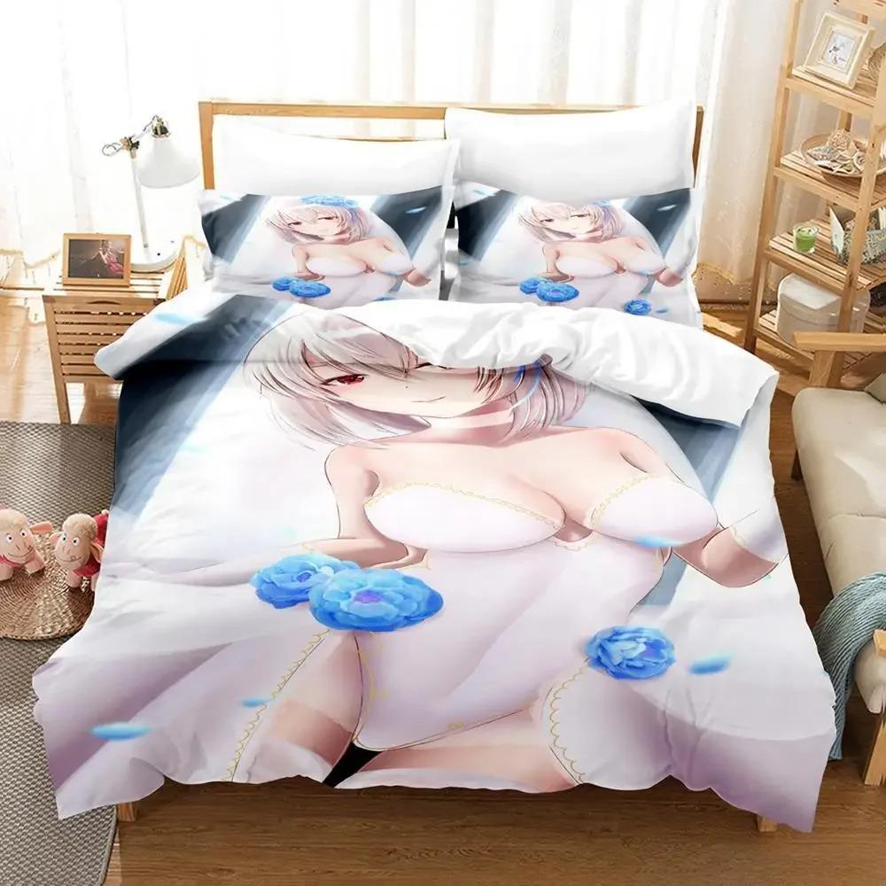Sexy Azur Lane Sirius 3D Print Bedding Set Cartoon Anime Duvet Cover Adult Kid Bedroom Game Girl