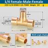 1Pc Pneumatic Brass Pipe Fitting Male-Female Thread Conversion Connect 1/8" 1/4" 3/8" BSP Tee Type Copper Water Oil Gas Adapter