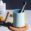 Mouthwash Cup Advanced Sense Wood Handle Brushing And Washing Cup Dormitory Creative Simple Household Couple Toothbrush Cup