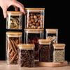 Borosilicate Glass Storage Jar with Bamboo Lid - Multi-Functional for Grains & Cereals
