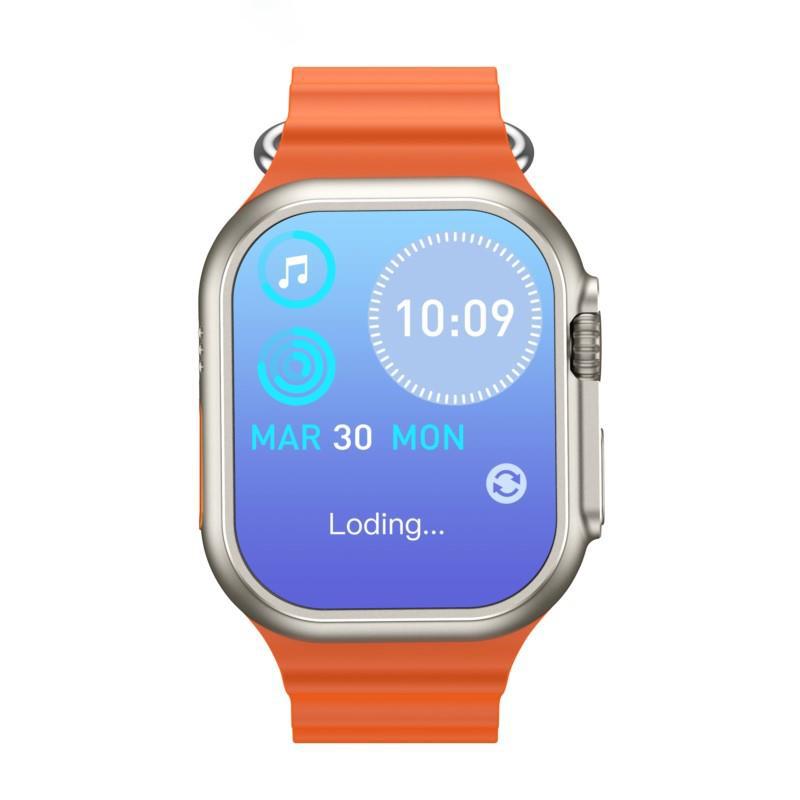 

Умные часы Rainbuvvy Ultra 9 Max с 2,1-дюймовым AMOLED-экраном и полным экраном IP68, водонепроницаемые, 420x420, уличный светильник, умный браслет с длительным временем работы в режиме ожидания оранжевый