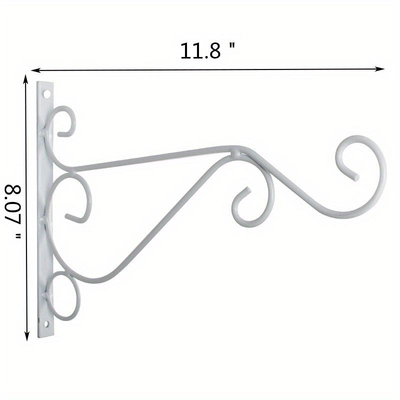 2 st/set Hängande Växtställ Väggkrok 11,8 tum Väggmonterad Växthängare för Blomkorgar Lyktor Fågelmatare Vindspel.
