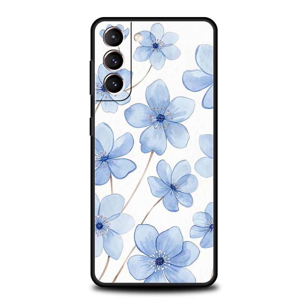 

Мягкий Светлый Маленький Цветок Мягкий Чехол Для Телефона Для Samsung Galaxy S25 Edge S24 Plus S23 FE S22 S21 S20 Ultra 5G S10 Черный Защитный Чехол Samsung S21Plus