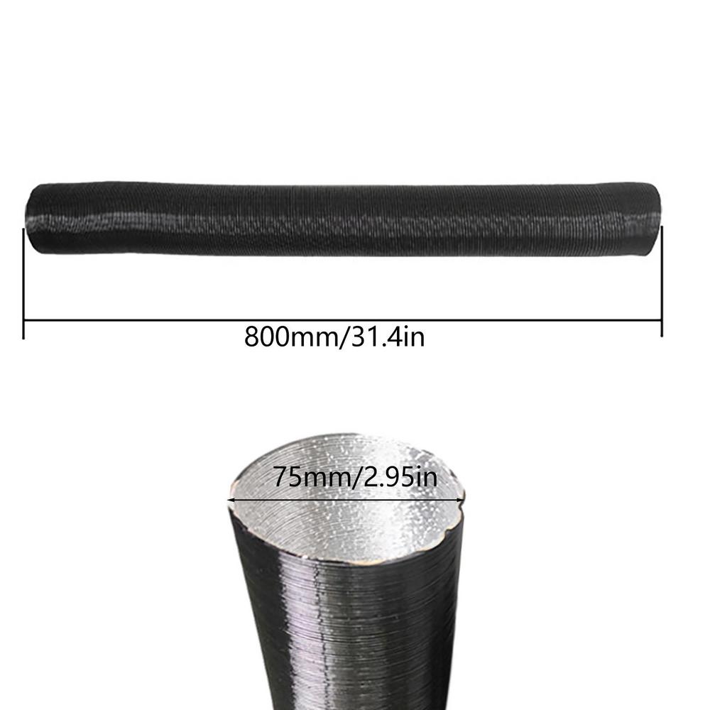 42 60 75 mm Přívod vzduchu Tepelná konzervace Hliníková fóliová trubka Ohřívací hadice Potrubní hadice Výfuková hadice Pro Auto Topení Příslušenství