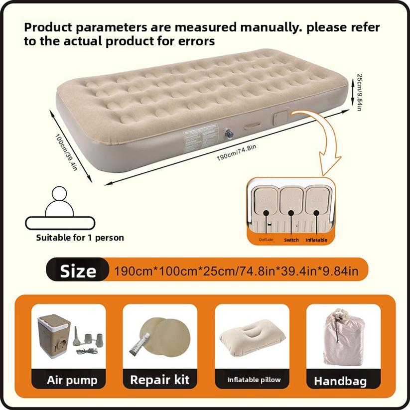 Outdoor Bed Air Cushion Nap Bed Heightening Thickening Air Mattress Inflatable Bed Home Single Air Mattress Double Lunch Break