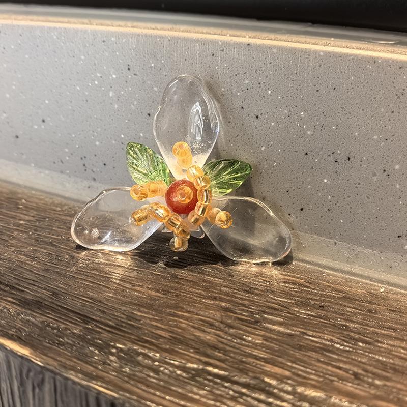 Dopamine Pearl Butterfly Beaded Jelly Shoes Sandals Accessory Diy Decorative Shoe Flower Slippers Shoe Buckle Accessories