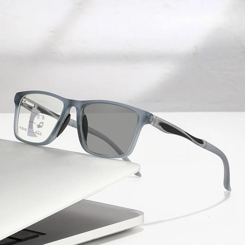 Sports Ultralight Pochromic Multifocal Reading Glasses Women Men High Definition Progressive Glasses of View Far and Close