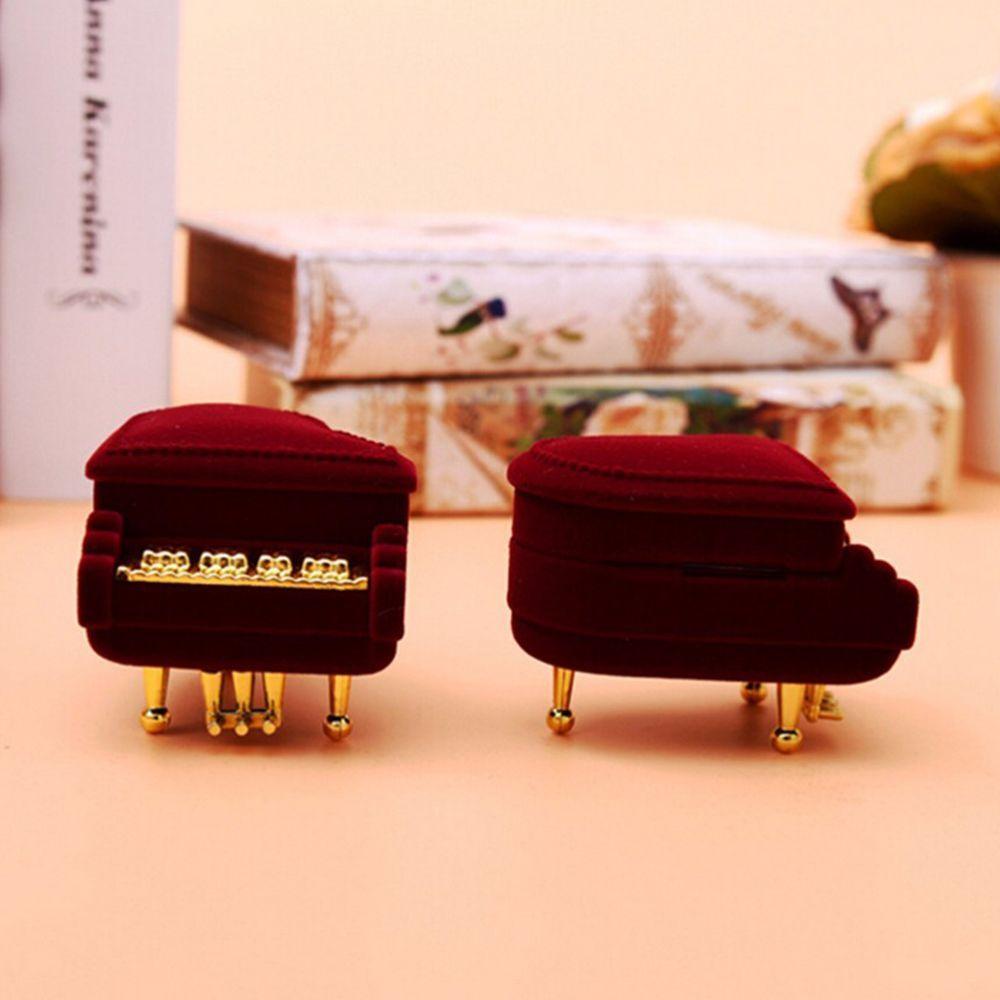 Hot Earring Pendant Wedding Velvet Piano Ring Box Ring Box Gift Case Storage Box