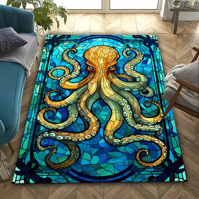 

Colored Octopus Printed Carpet Living Room Bedroom Sofa Mat Office Large Area Decorative Rug Modern Decorative Rug Fast Delivery 40x60cm (16x24in)