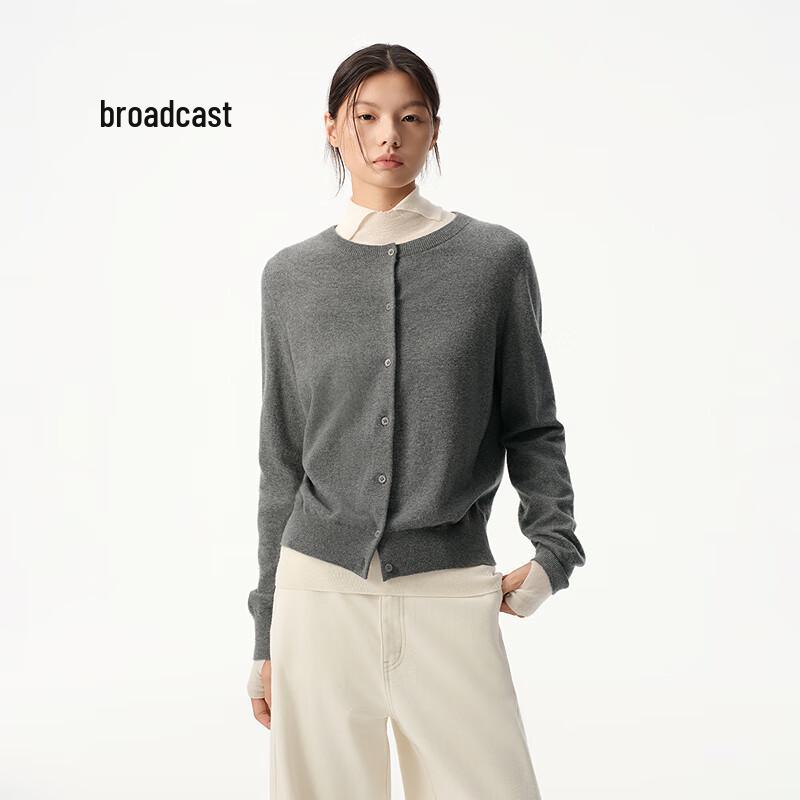 

Broadcast Round Neck Knit Cardigan for Women M