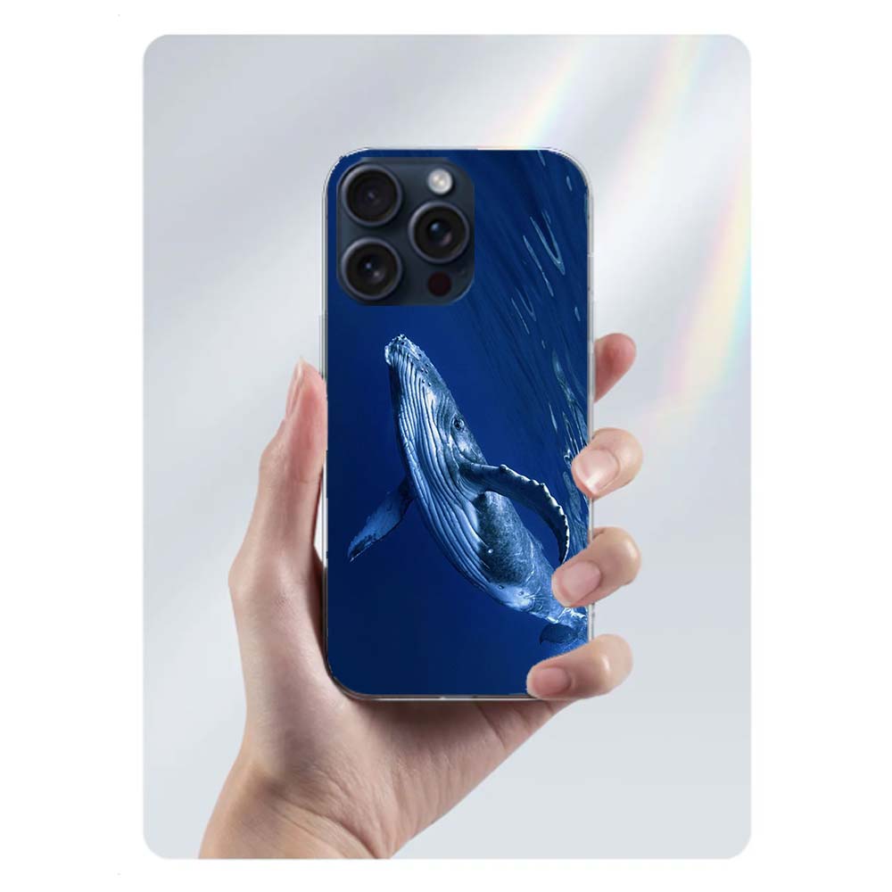 Whale Sea Giant Clear Phone Case For Iphone 17 Air 16 Pro Max 15 Pro 14 Plus 17E 16E 11 13 12 Mini Cover Cases Fundas Cell TPU C