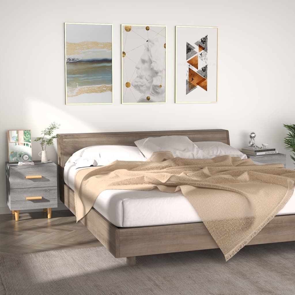 Nightstands 2 pcs Grey Sonoma 40 x 35 x 47.5 cm
