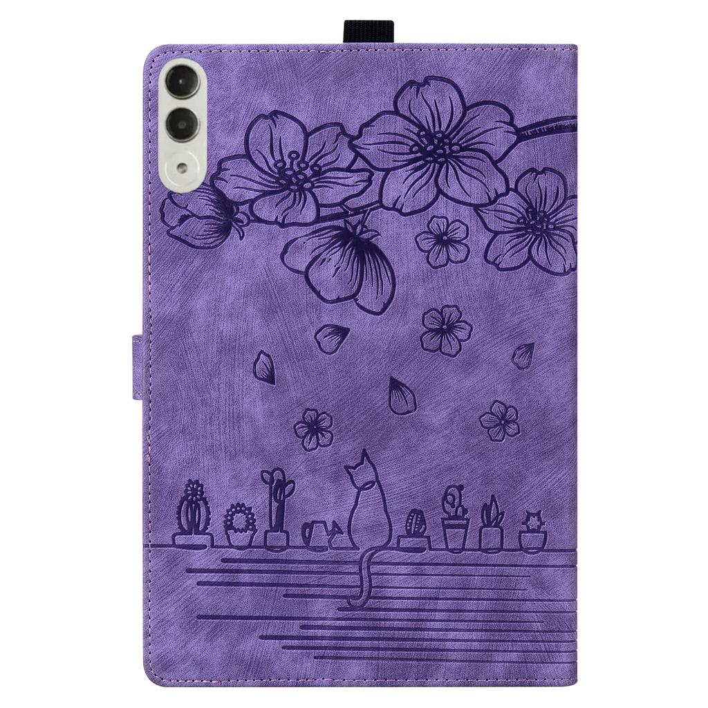 Embossed Flowers Tablet Case for Lenovo Xiaoxin Pad Pro 13 PU Leather Wallet Flip Stand Cover for Xiaoxin Pad Pro GT 13 TB376FC