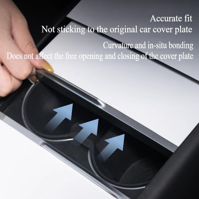 For Tesla Model Y Juniper 2025 Central Control Storage Box Rear Air Outlet Screen Frame Car White Trim Interior Suit Accessories