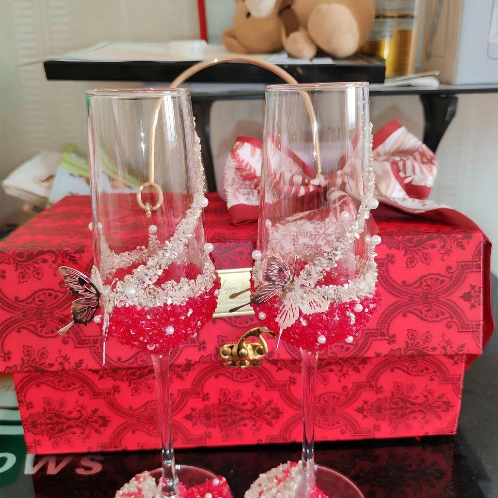 Bröllopsskålar för Brud och Brudgum - Gör-det-själv Dekoration Gåva till Nygifta och Bästa Vänner.