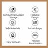 Foldable Makeup Drawer Organizer Collapsible 2/3 Layer Jewelry Holder Organizer Portable Space Saving