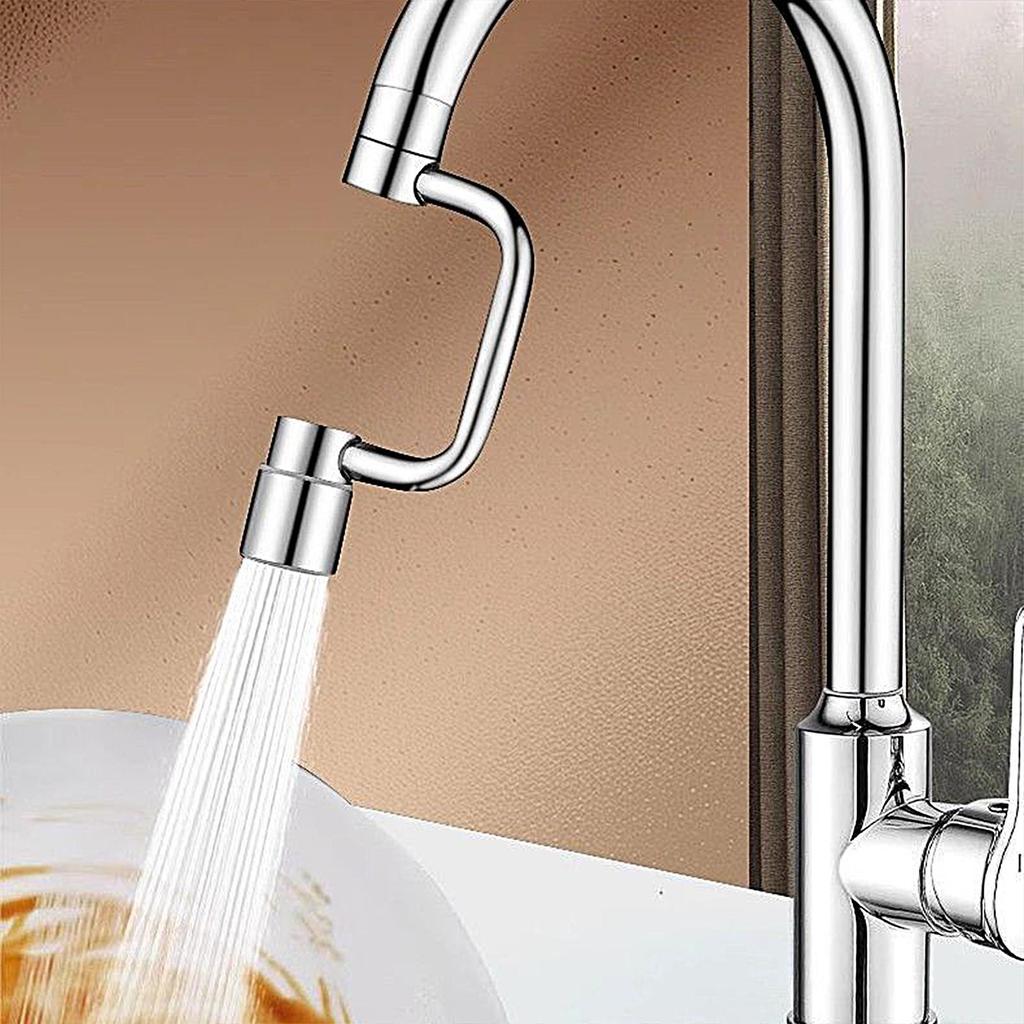 1080 Swivel Faucet Extender Universal Splash-Proof Dualed Spray Modes Rust-Proof Bathroom Sink Accessories With Adapter