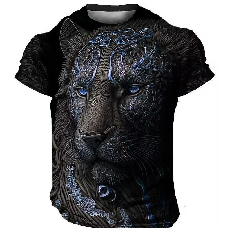New Men's T-shirt Clothing 3D Domineering Digital Printed Dragon T-shirt Summer Short Sleeved Hip-hop Plus Size T-shirt