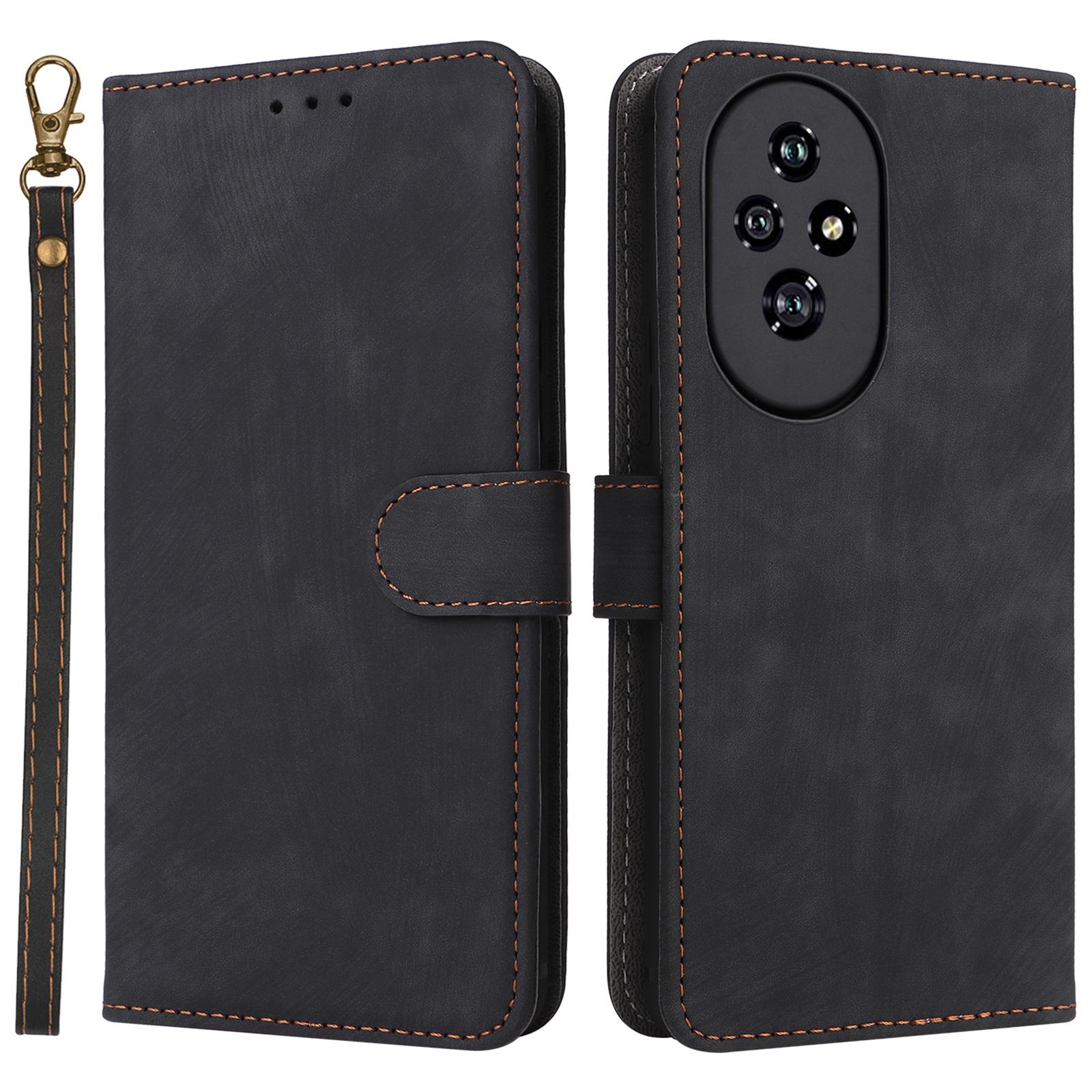 

Чехол для Honor 200 5G из искусственной кожи с блокировкой RFID-карт, чехол-кошелек для телефона Black