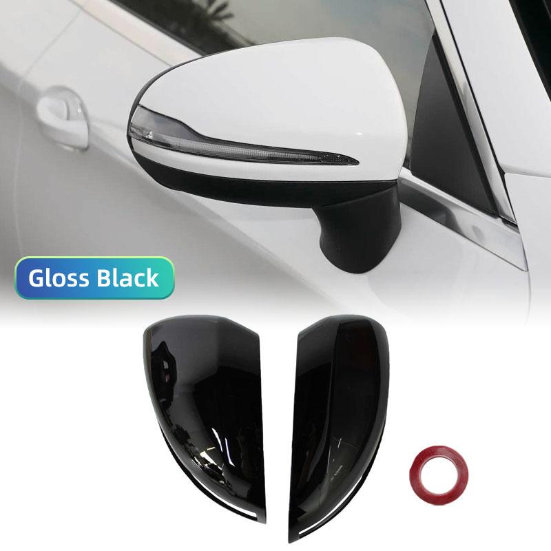For Mercedes Benz C GLC S E Class W205 X253 W222 W213 W238 LHD Black Side Rearview Mirror Cover Caps Shell 