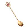 J Stainless Steel Christmas Dessert Spoon & Fork Set with Character Pattern - Festive Stirrer for Coffee & Desserts
