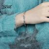 Elegant Rhinestone Bracelet Pink Zircon Sakura Bow Flower Chain Bridesmaid