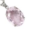 Lab Grown 95 Ct CERTIFIED Pink Sapphire 925 Sterling Silver Oval Stone Pendant AI-82-NS