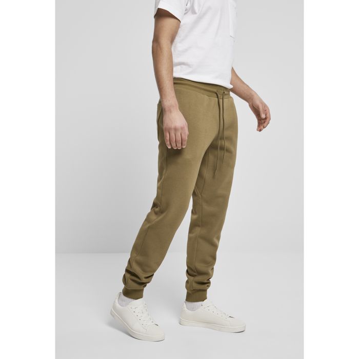 Pantalon De Survêtement - URBAN CLASSICS - Basic - Coton Stretch - Vert Olive - Homme