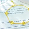 Four-Leaf Clover S925 Sterling Silver Bracelet: 18K Gold, Elegant, Versatile, High-End Jewelry.