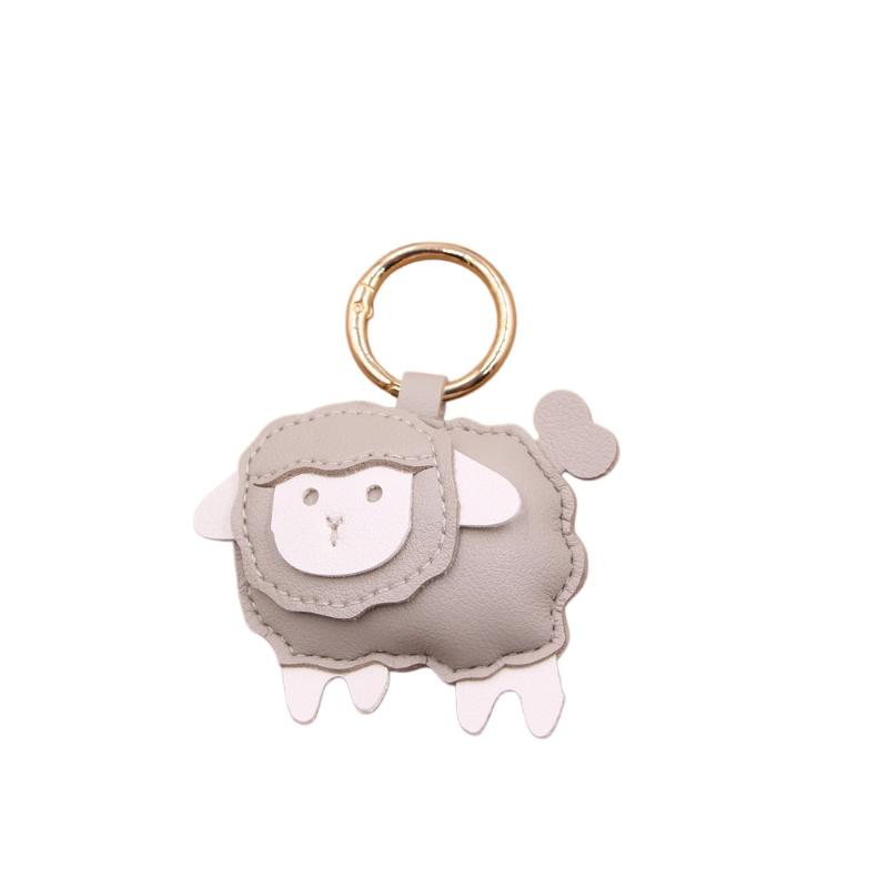 1Pcs Pu Leather Versatile Luggage Pendant Backpack Hanging Decoration Backpack Accessories Cute Cartoon Sheep Backpack Pendant