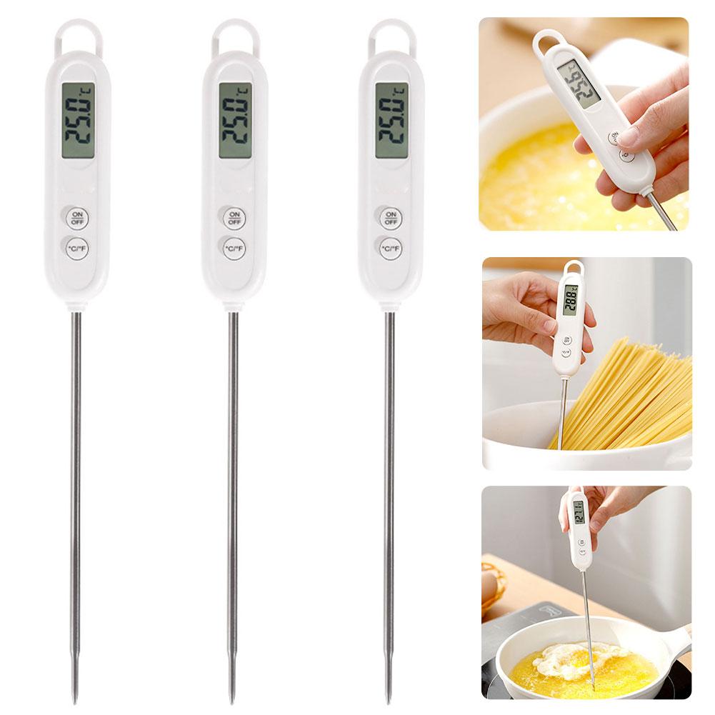 Food Thermometer Digital Real-Time Reading Meat And Beverage Thermometer With LCD Display And Probe Electronic Kitchen Thermomet