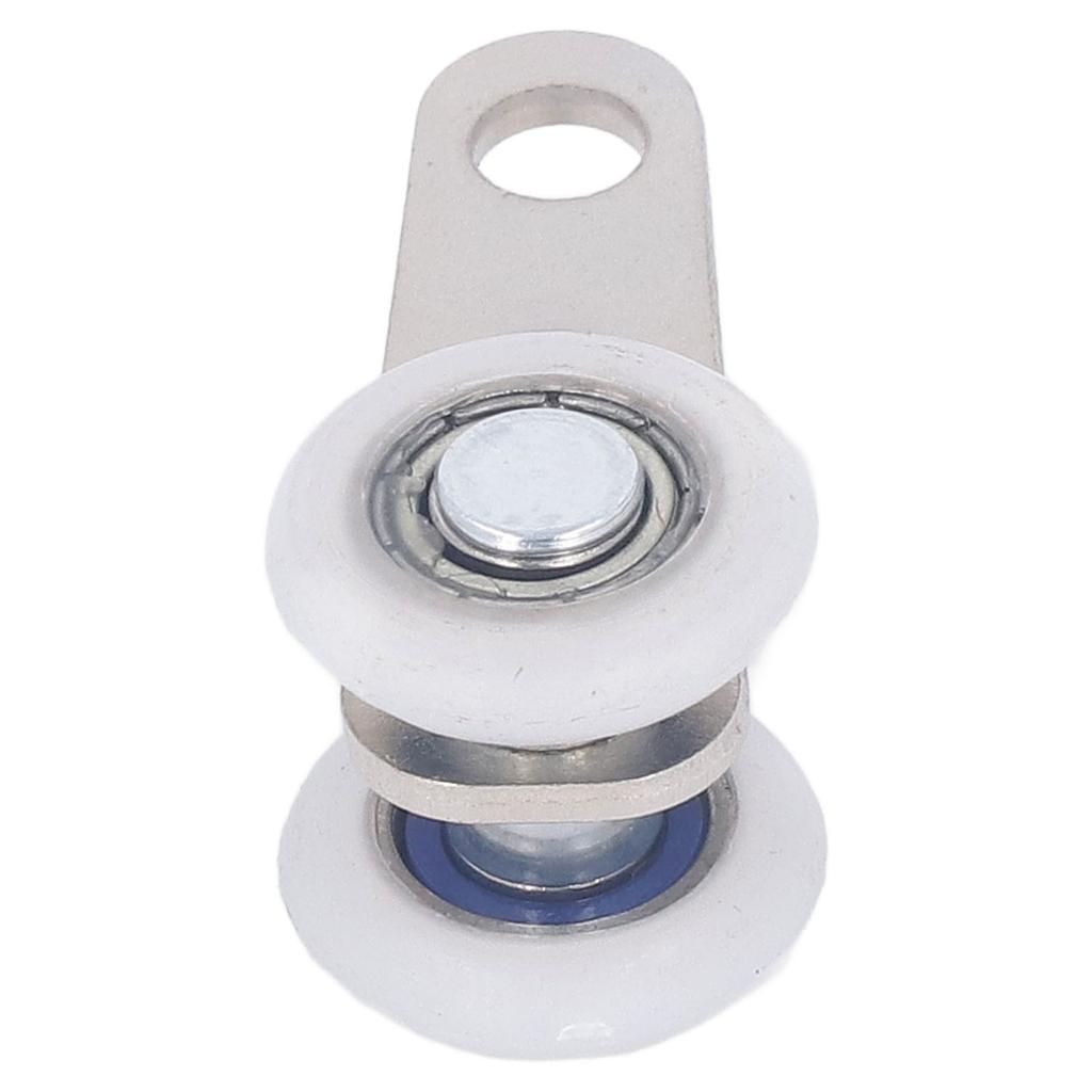 10Pcs Pulley Stainless Steel Nylon Bearing Pulley Block with 2 Nylon Wheel 19mm Diameter 44mm Length for Sliding Door