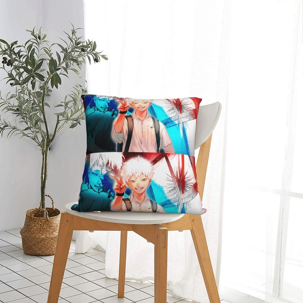 The Summer Hikaru Died Pillow Cases Anime Cushion Covers Zippered Decorative Pillowcase For Seat 18"X18"