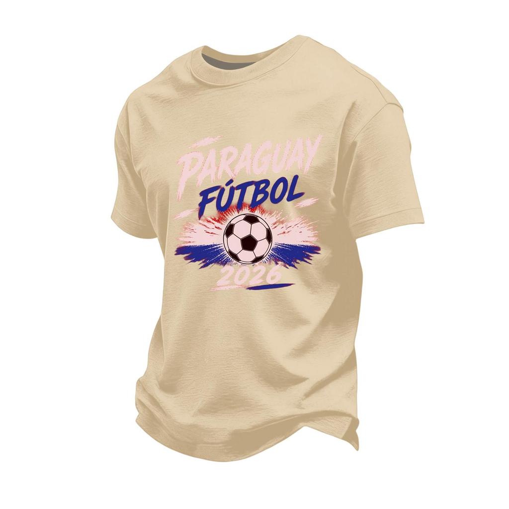 Men's Casual Short Sleeve T-Shirt with Multi- Print Design for Sports Fan Support