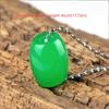 Vintage Emerald Green Men Female Necklace Korean Style Jewelry Agate Clavicle Chain  Necklace