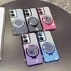 KEYSION Glitter Jewelled Magnetic Phone Case for VIVO Y03 Y03t Makeup Mirror Stand Shockproof Cover for VIVO Y18 Y18s Y28s 5G
