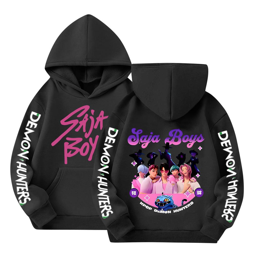 Kinder Langarm Lockerer Pullover Buchstabenaufdruck Kordelzug Kapuzen-Sweatshirt