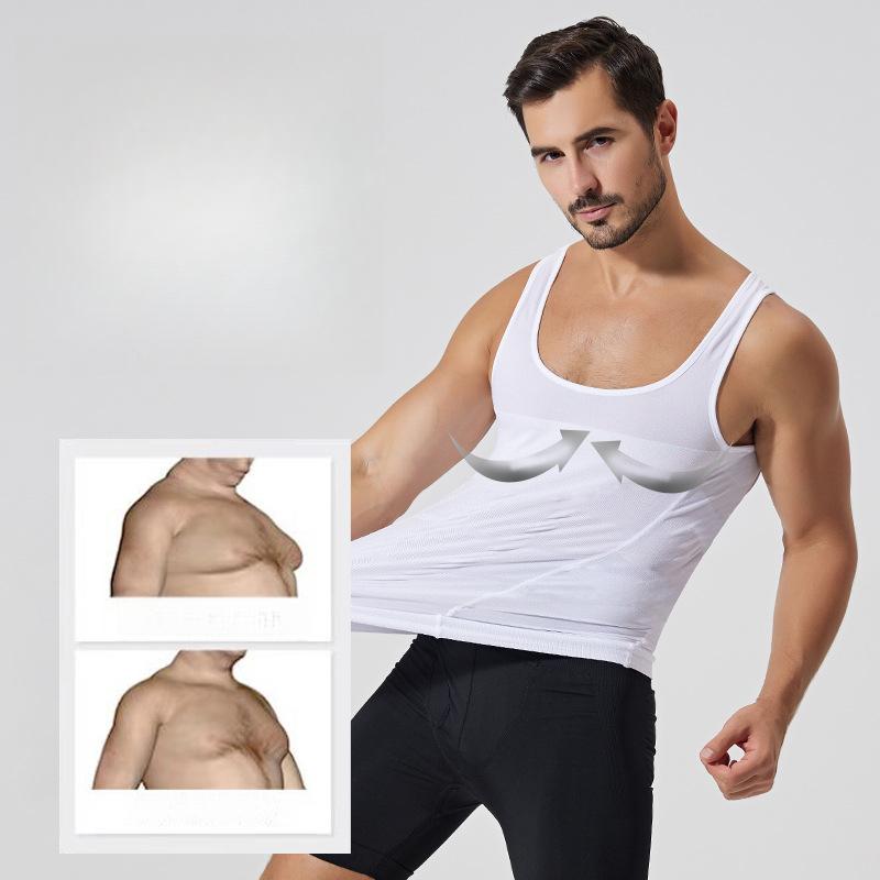 Men's Shapewear Slimming Body Corset Baju Melayu Lining Vest Shirt Body Shaper Lift Body Singlet Stoking Musim Raya