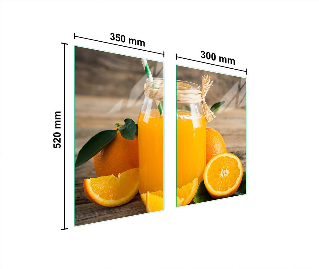 PIANO PROTETTIVO IN VETRO PER CUCINA 65x52 FRUTTA